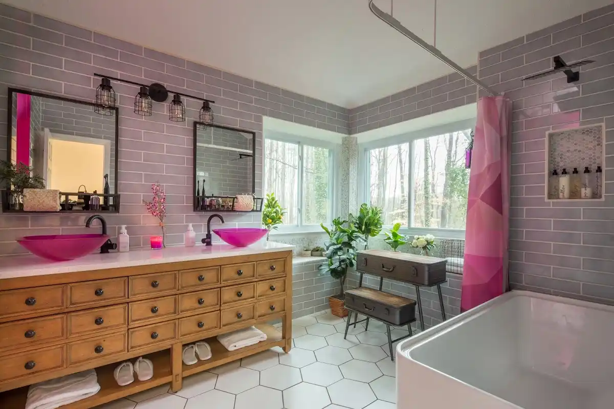 Bathroom renovation after water damage restoration in Jackson